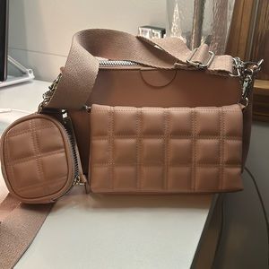 Mauve 3-piece purse